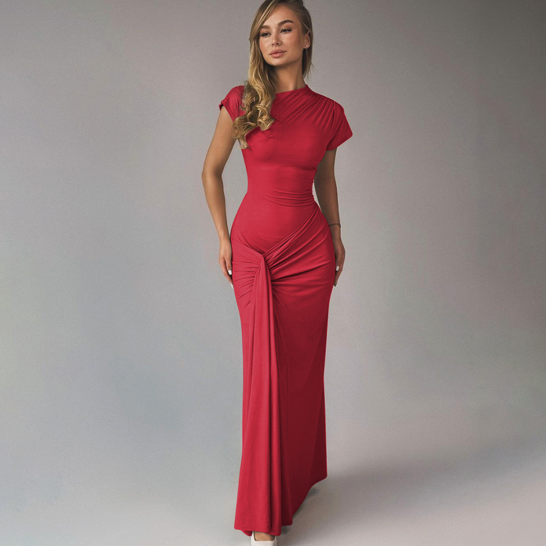 Ember | Elegant Wrap Ruched Bodycon Formal Dress