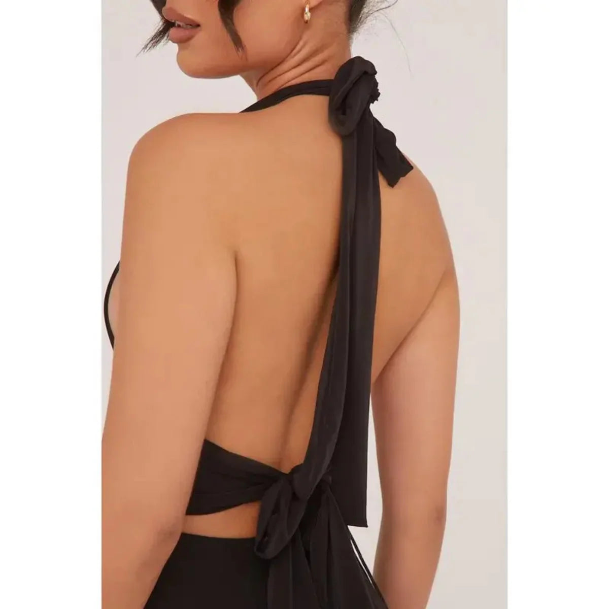Luna | Chic Backless Halter Evening Mini Dress