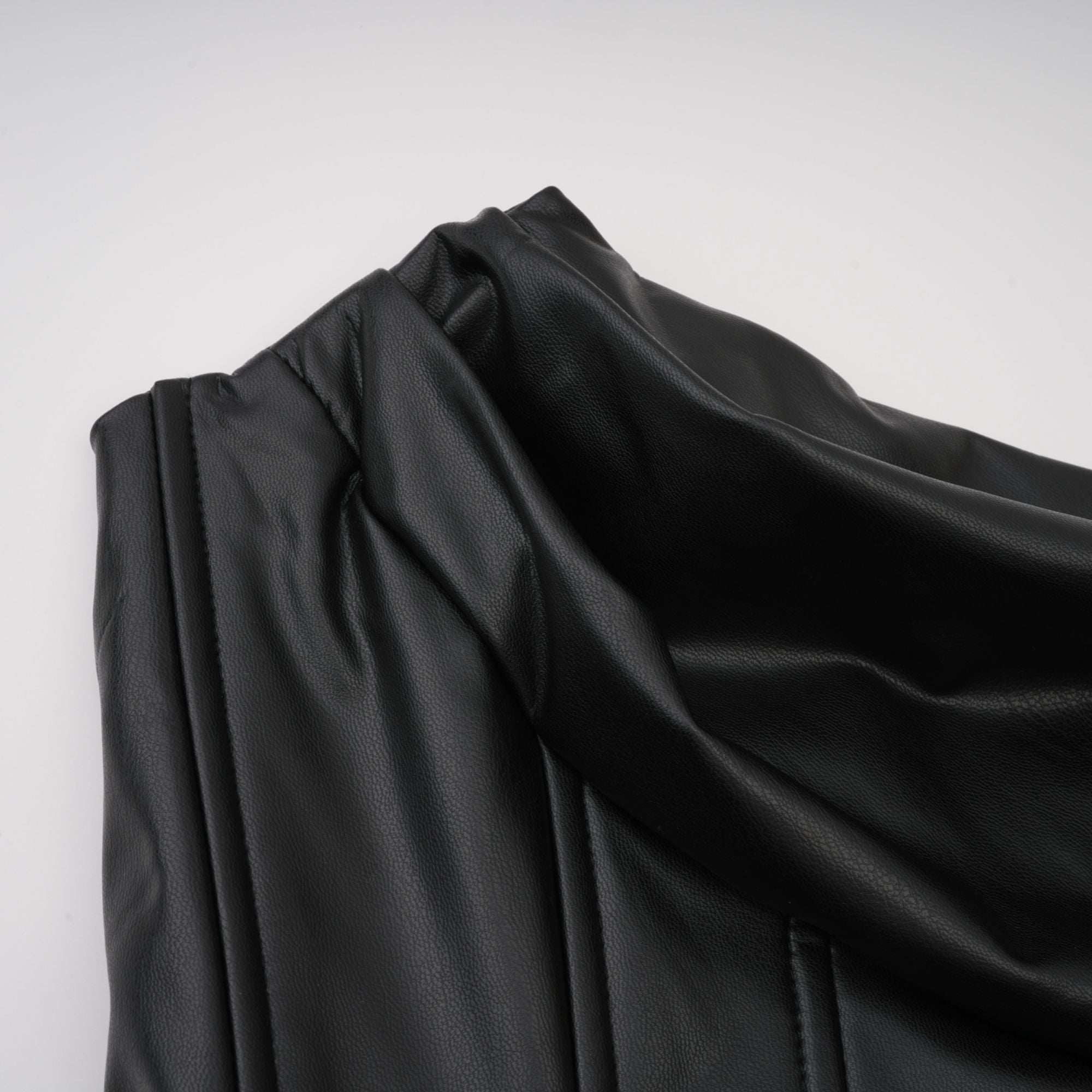 Agnes | Off-The-Shoulder PU Leather Mini Dress