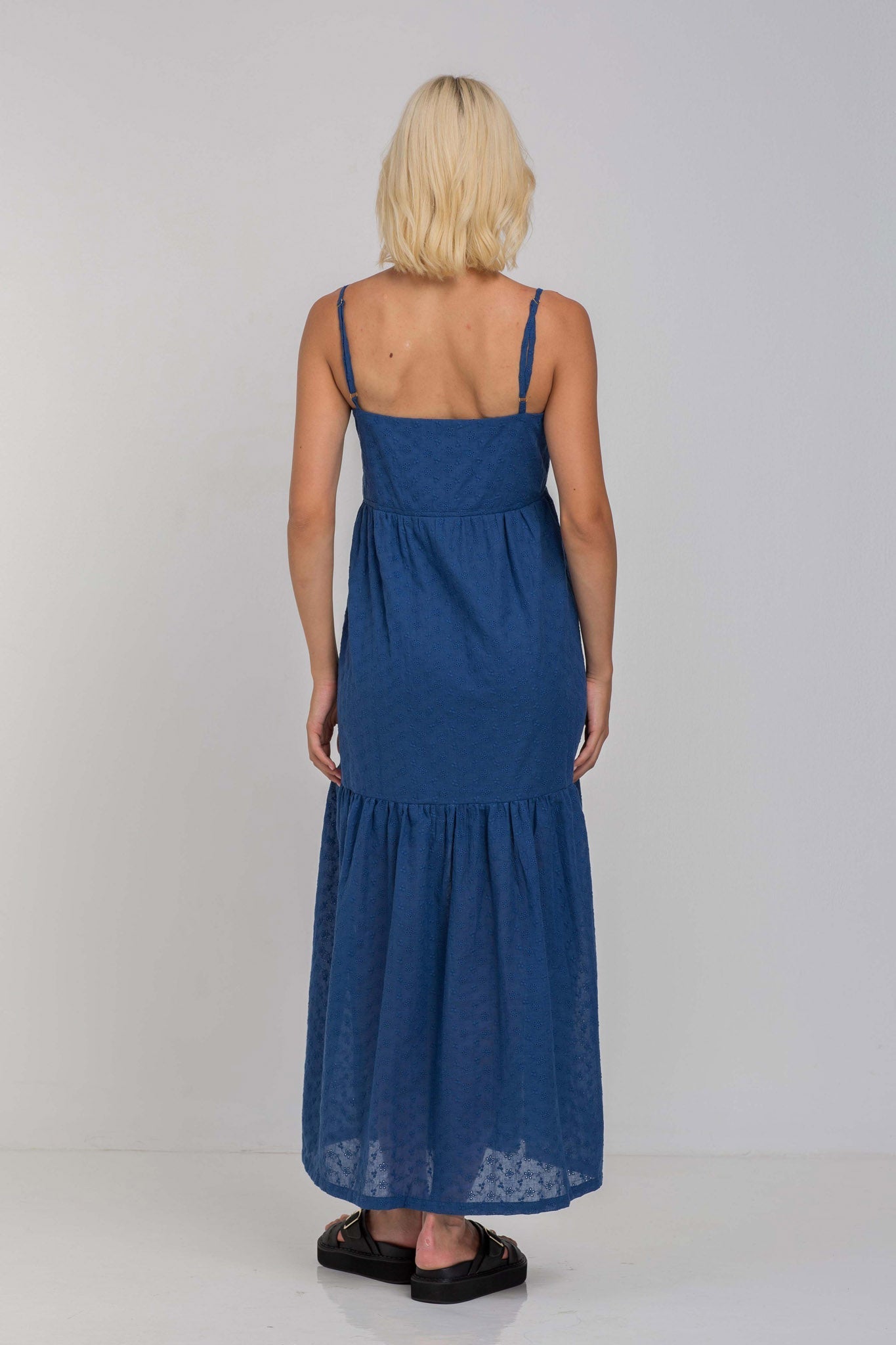 Moon | Women's Alluring Dark Sky Tiered Cami Midi Dress
