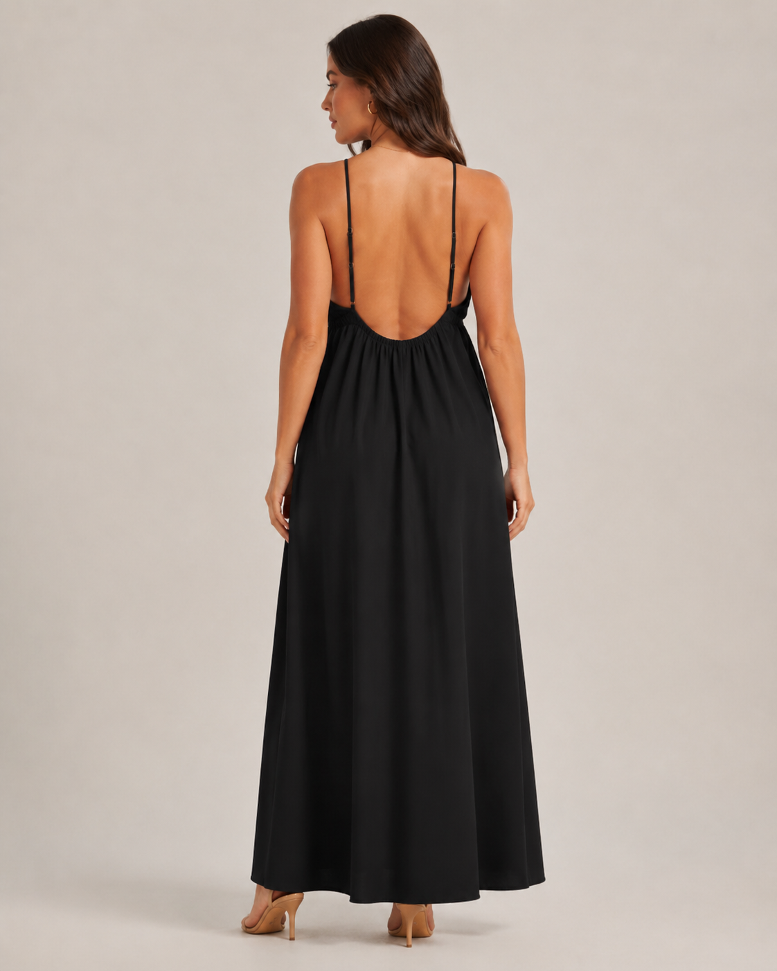Amelia | Plunge Neck Maxi Dress