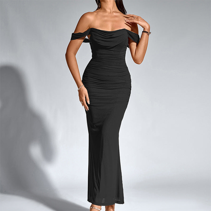 Diana | Elegant Off Shoulder Backless Mermaid Maxi Dress