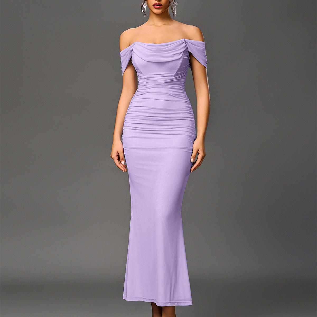 Marlowe | Elegant Off Shoulder Backless Mermaid Dress