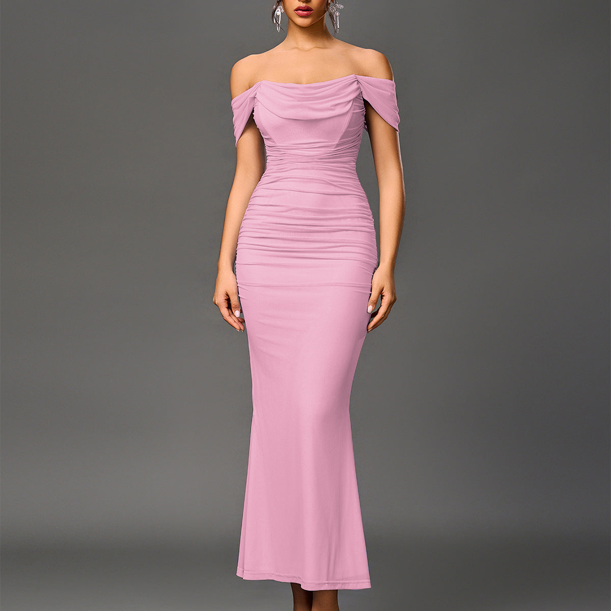Marlowe | Elegant Off Shoulder Backless Mermaid Dress