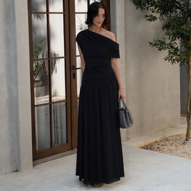 Divine | Elegant One Shoulder Evening Maxi Dress