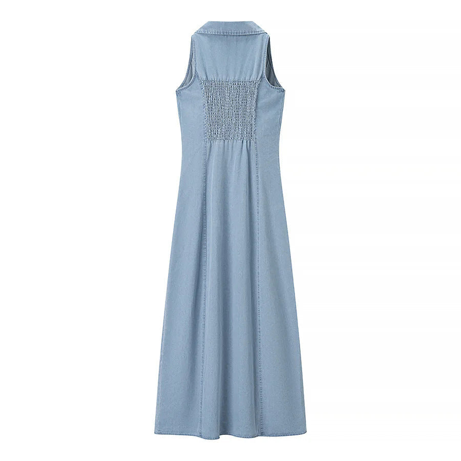 Inocencia | Classic Buttoned Down Deep V-Neck Maxi Dress
