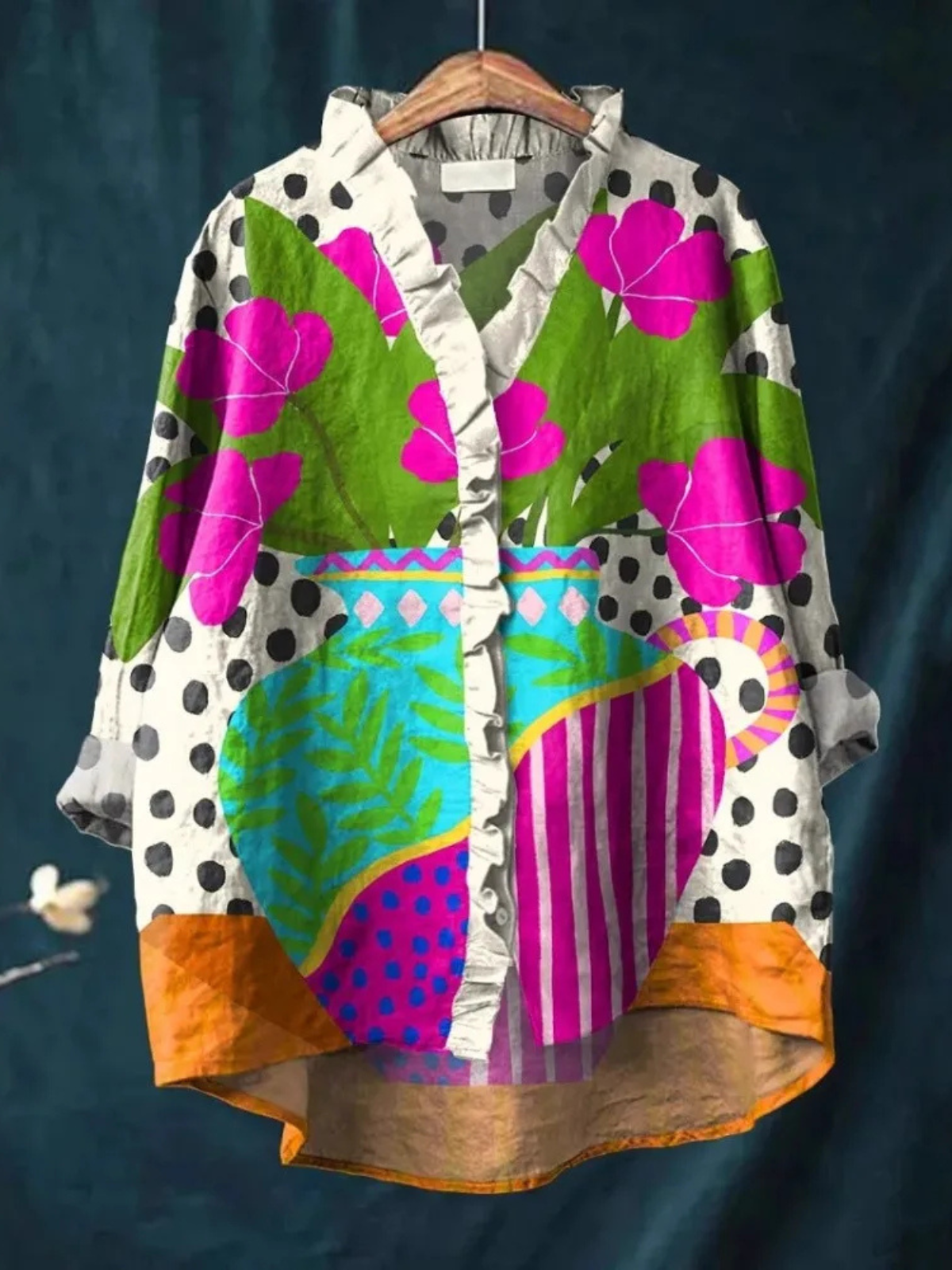 Zafira | Statement Print Blouse