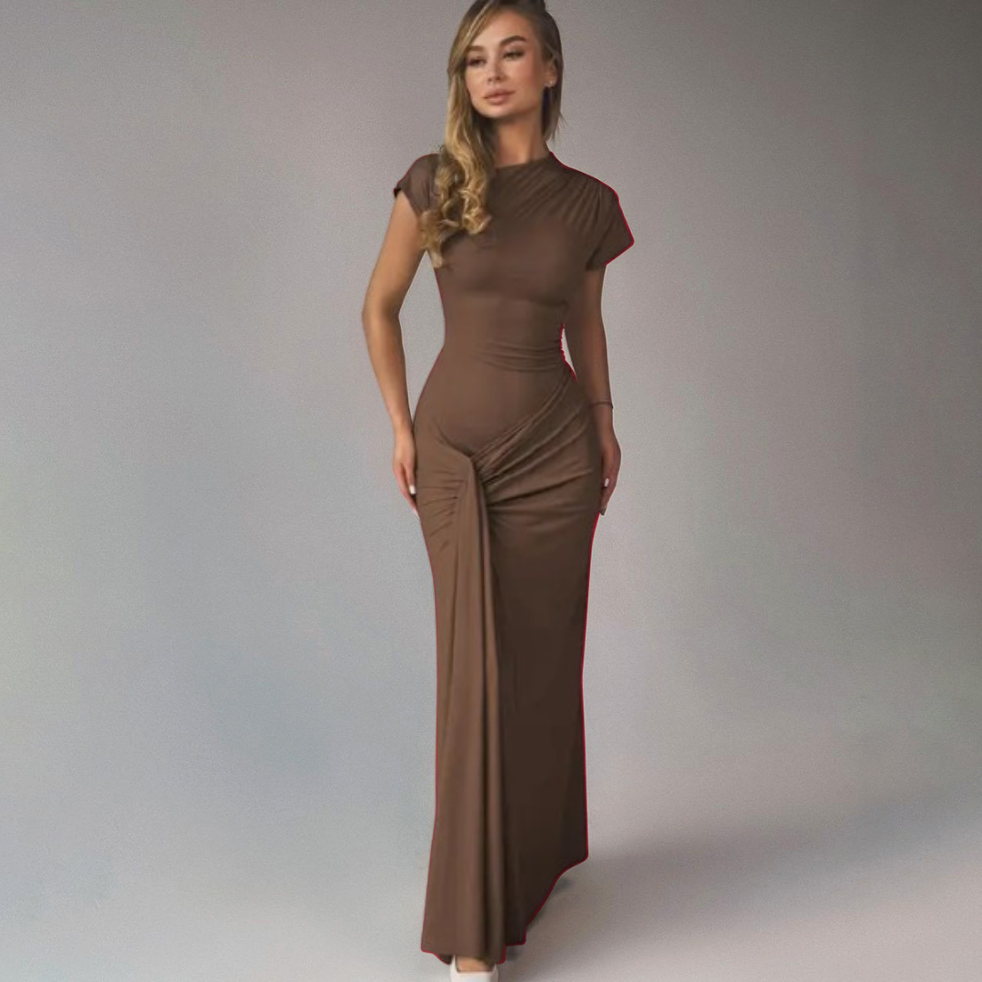 Ember | Elegant Wrap Ruched Bodycon Formal Dress