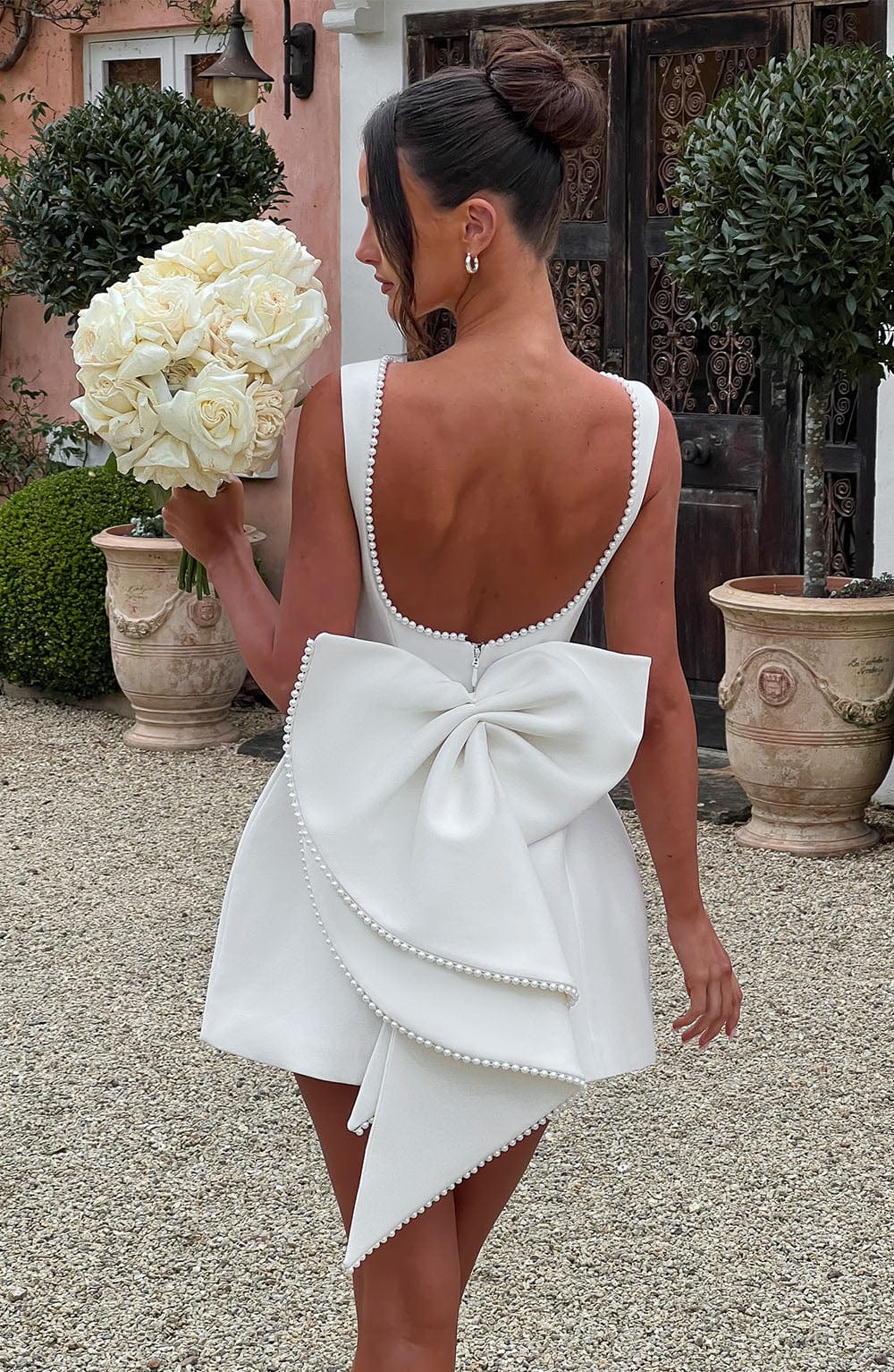 Kel | Women's Backless Bow-Accent Mini Dress