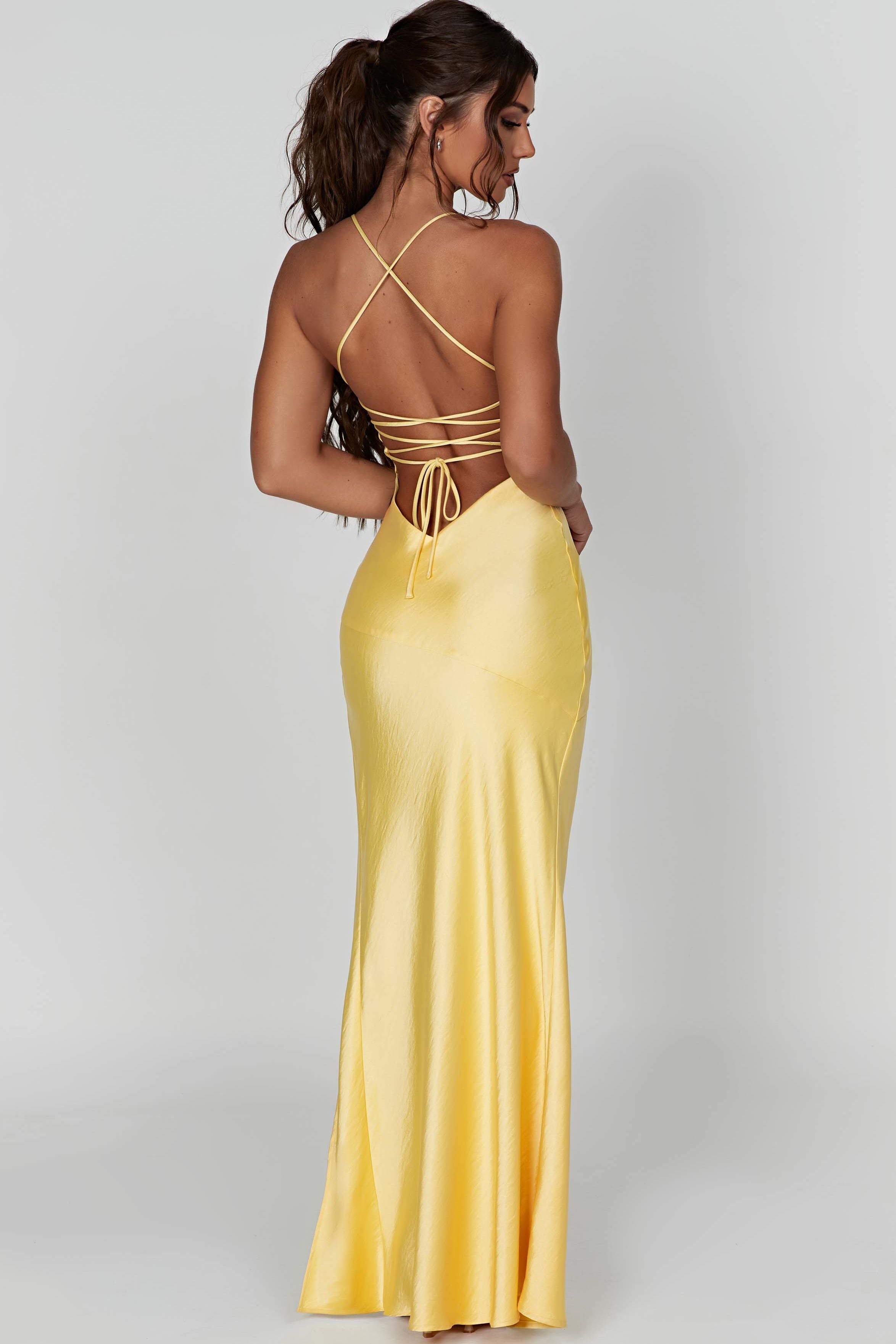 Alexia | Women's Satin Bias-Cut Maxi Dress