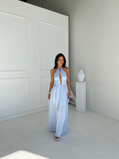 Elo | Women's Striking Plunge Cutout Maxi Dress