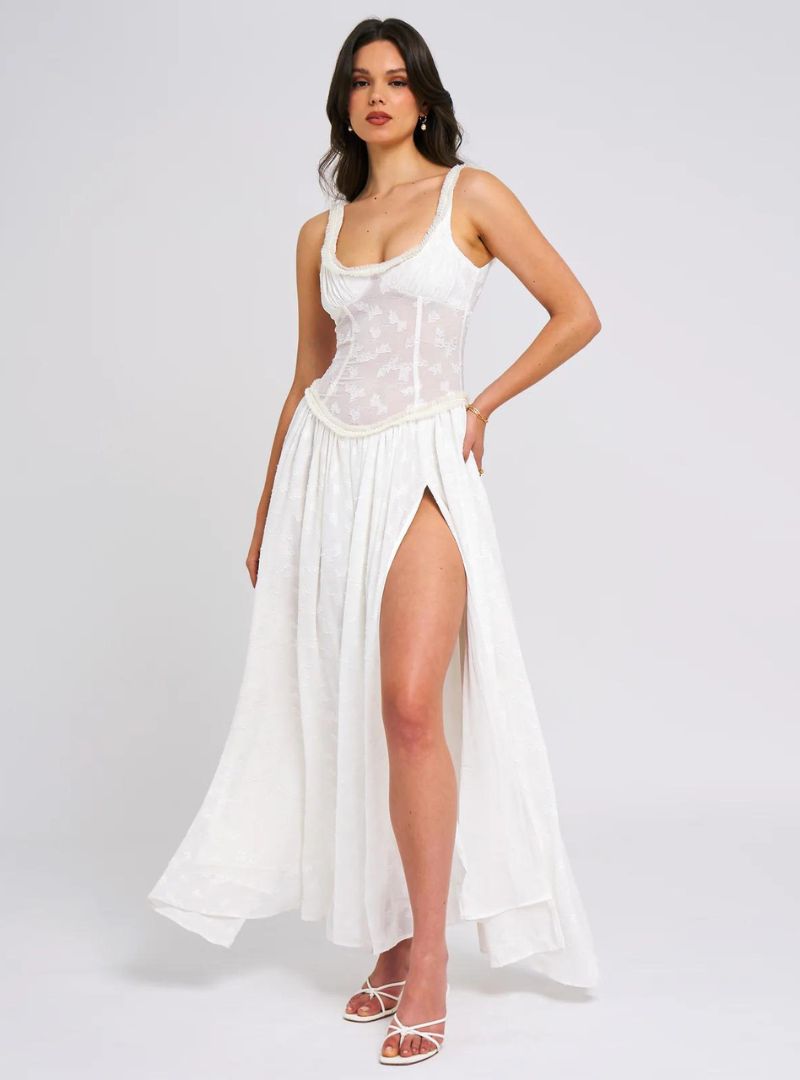 Louisa | Women's Floral Ruched Bust Maxi Dress