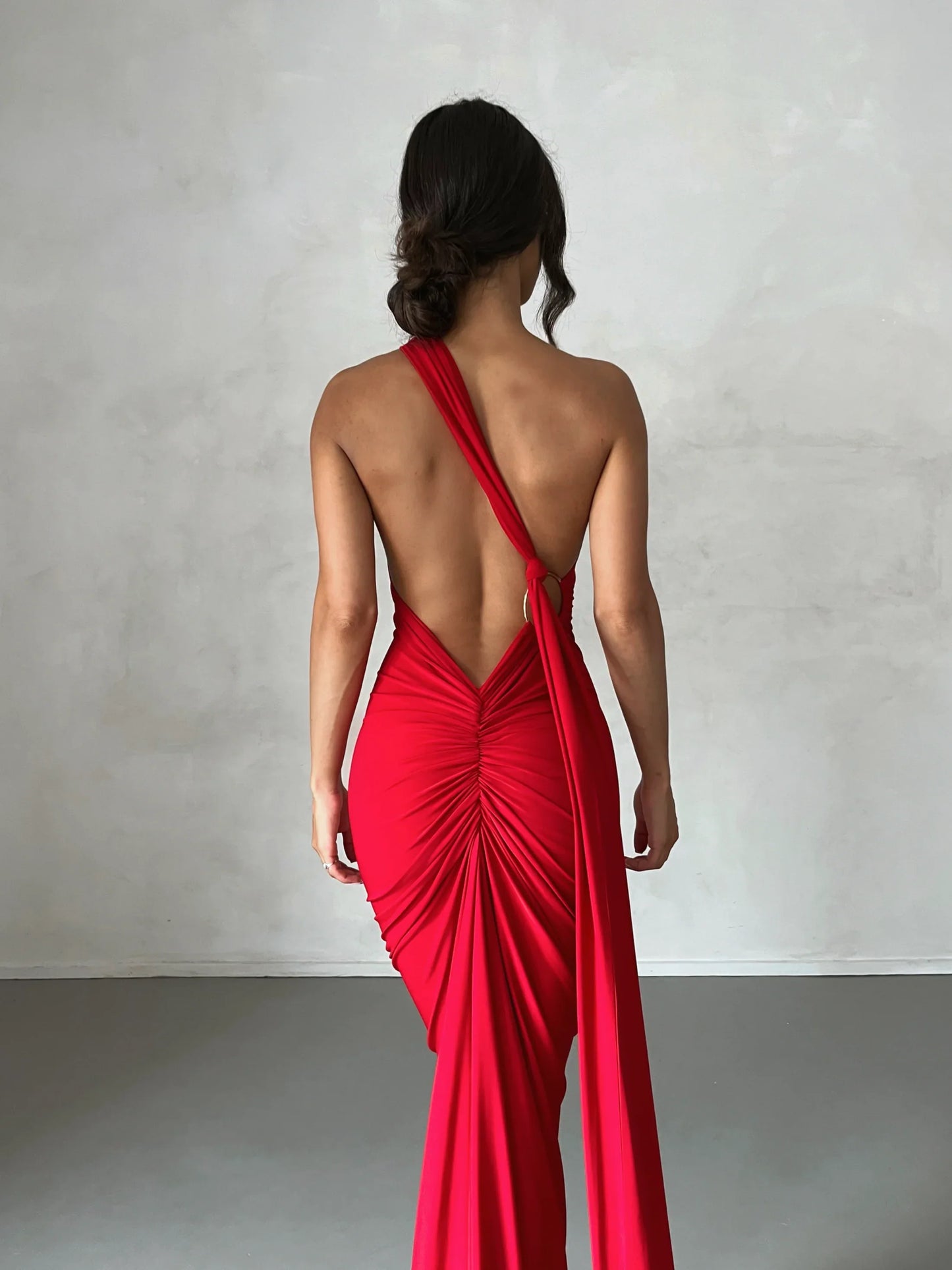 Arabella | Women's Metal-Detail Sash Maxi Gown