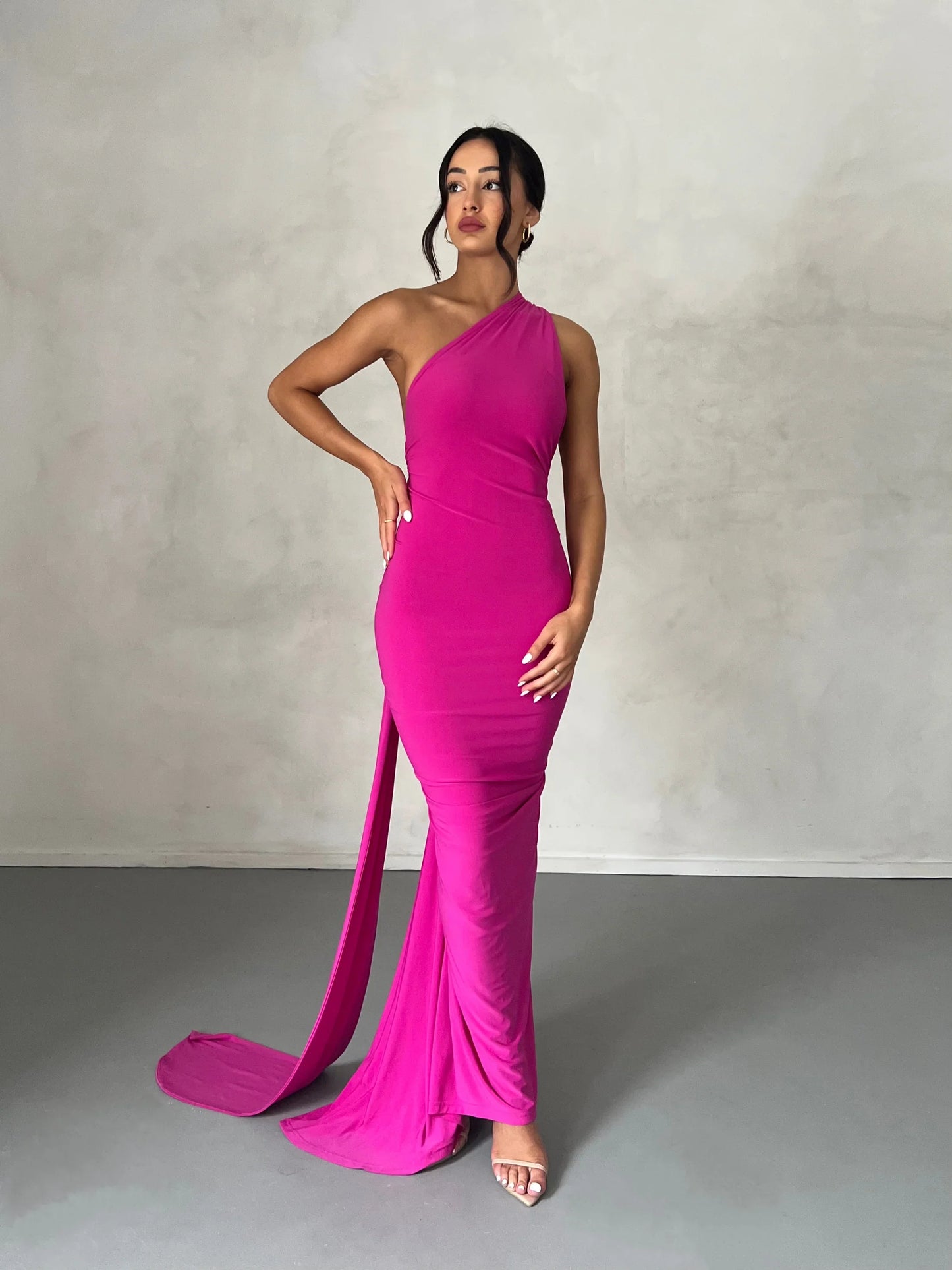 Arabella | Women's Metal-Detail Sash Maxi Gown