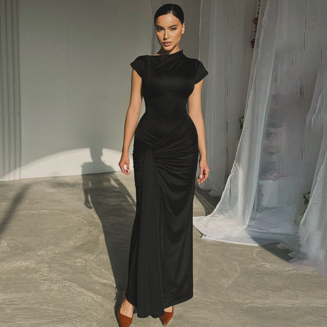Ember | Elegant Wrap Ruched Bodycon Formal Dress