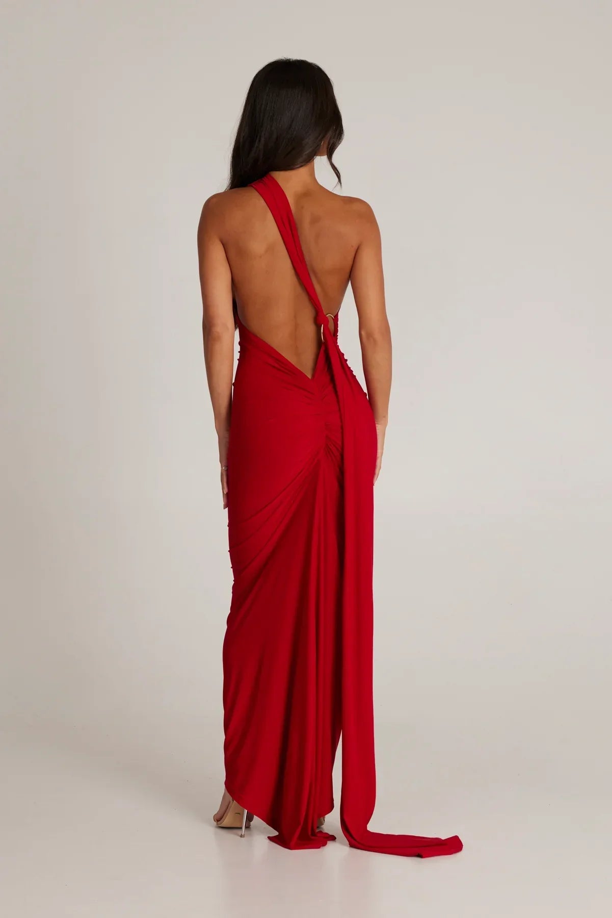 Tina | Women's Grecian-Inspired One-Shoulder Maxi Dress