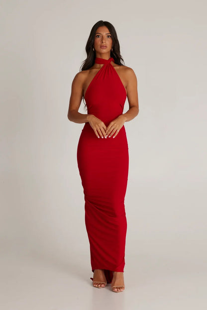 Tina | Women's Grecian-Inspired One-Shoulder Maxi Dress