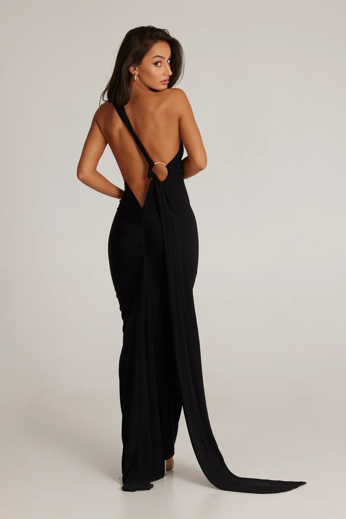 Tina | Women's Grecian-Inspired One-Shoulder Maxi Dress