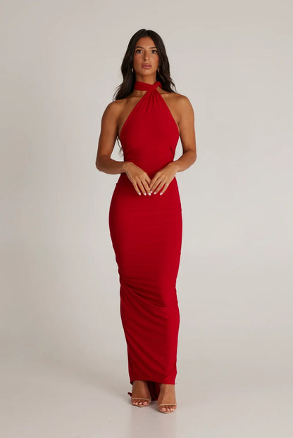 Arabella | Women's Metal-Detail Sash Maxi Gown