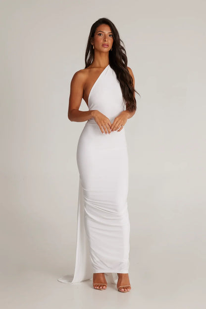 Arabella | Women's Metal-Detail Sash Maxi Gown