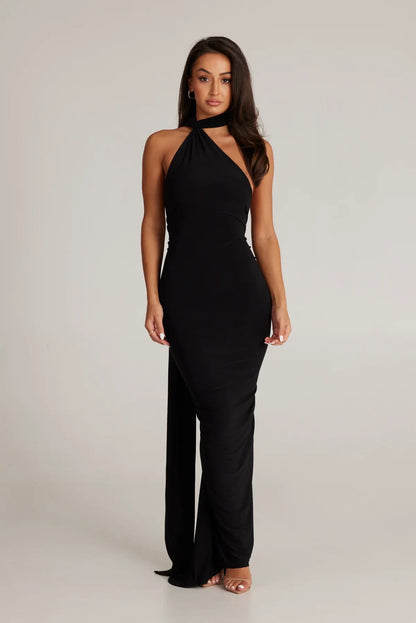 Arabella | Women's Metal-Detail Sash Maxi Gown