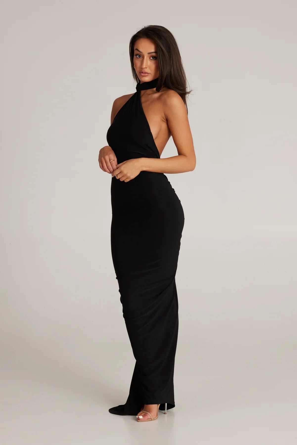 Arabella | Women's Metal-Detail Sash Maxi Gown