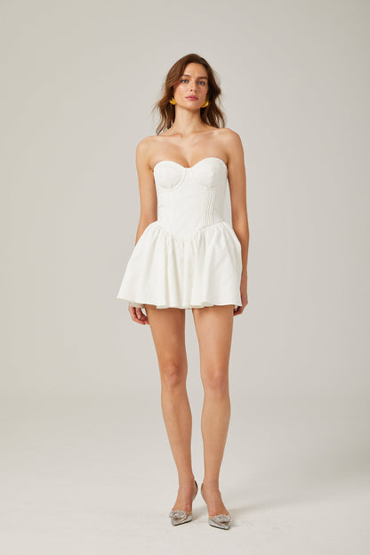 Mireille | Women's Off-The-Shoulder Bustier Mini Dress