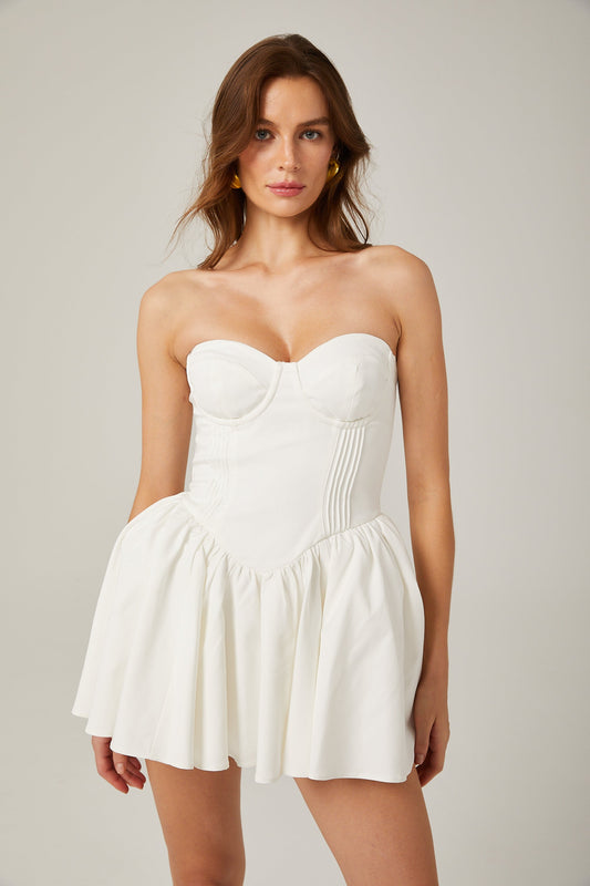 Mireille | Women's Off-The-Shoulder Bustier Mini Dress