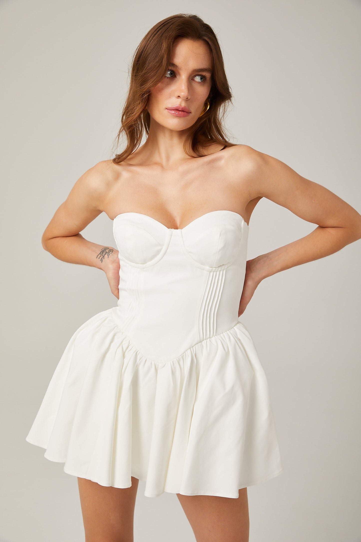 Mireille | Women's Off-The-Shoulder Bustier Mini Dress