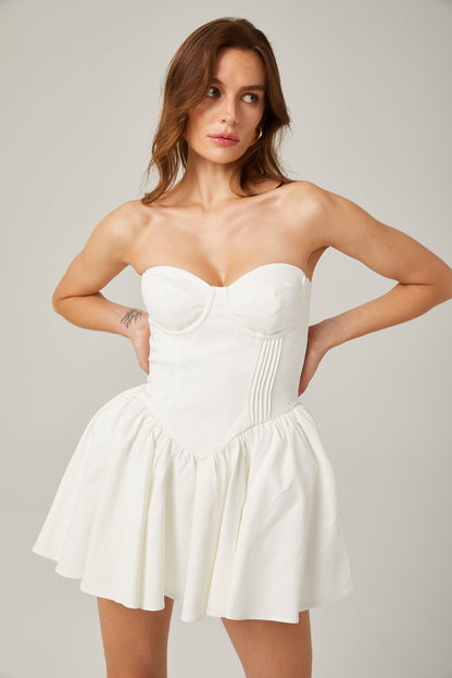 Mireille | Women's Off-The-Shoulder Bustier Mini Dress