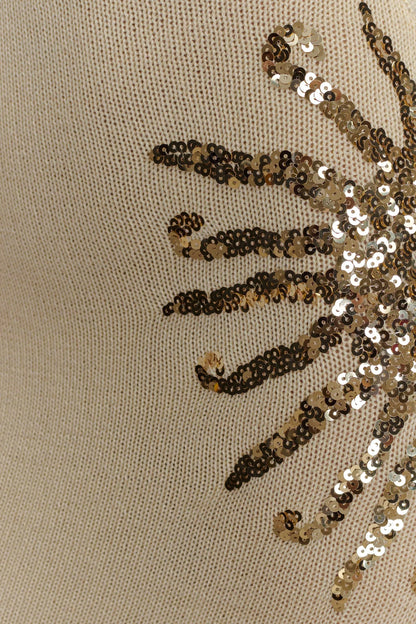 Corinne | Women's Shimmer Knit Sequin Sunburst Maxi Dress