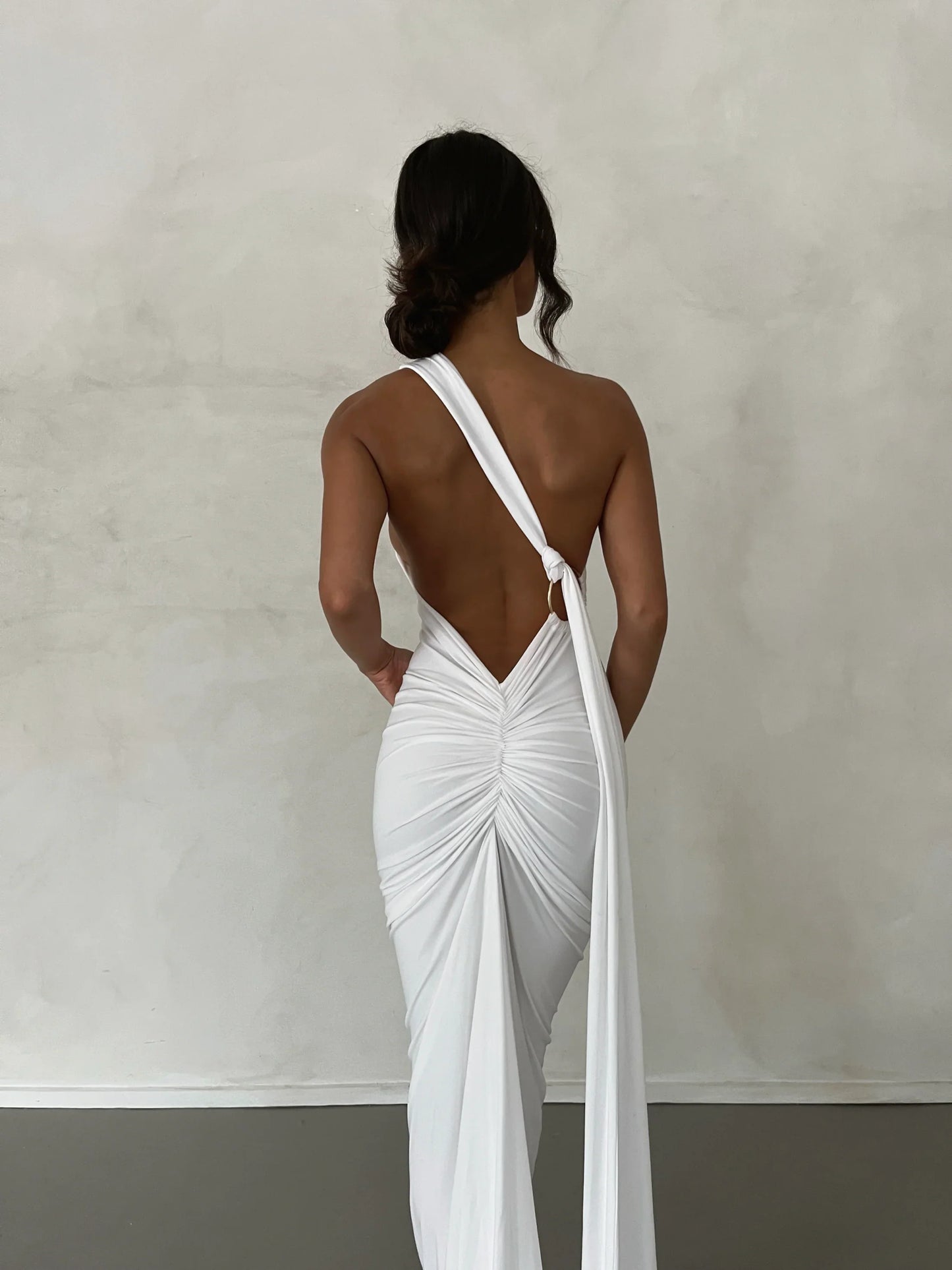 Arabella | Women's Metal-Detail Sash Maxi Gown