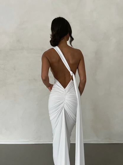 Arabella | Women's Metal-Detail Sash Maxi Gown