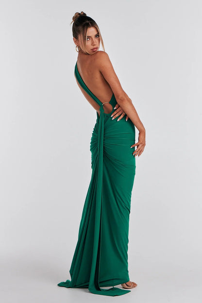 Arabella | Women's Metal-Detail Sash Maxi Gown