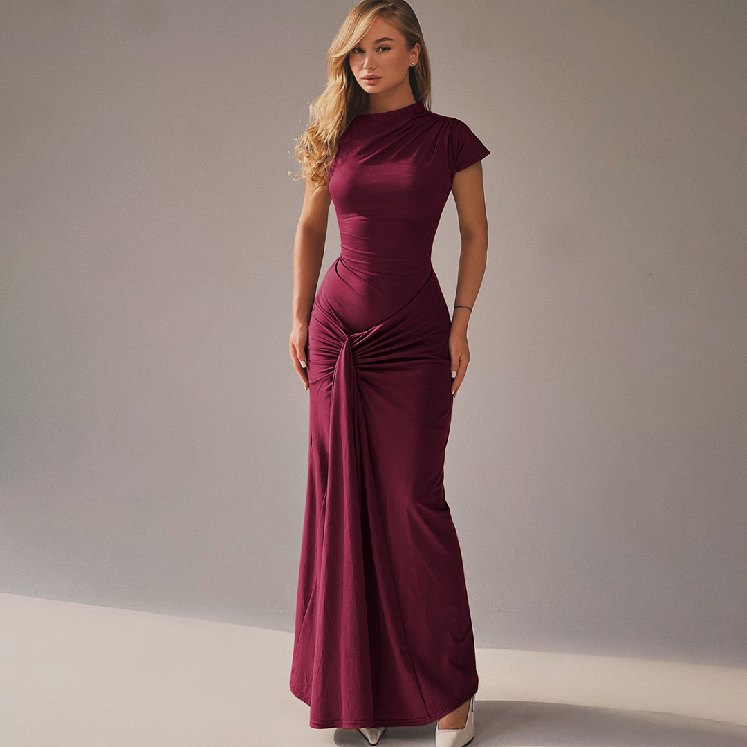 Ember | Elegant Wrap Ruched Bodycon Formal Dress