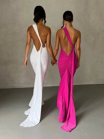 Arabella | Women's Metal-Detail Sash Maxi Gown