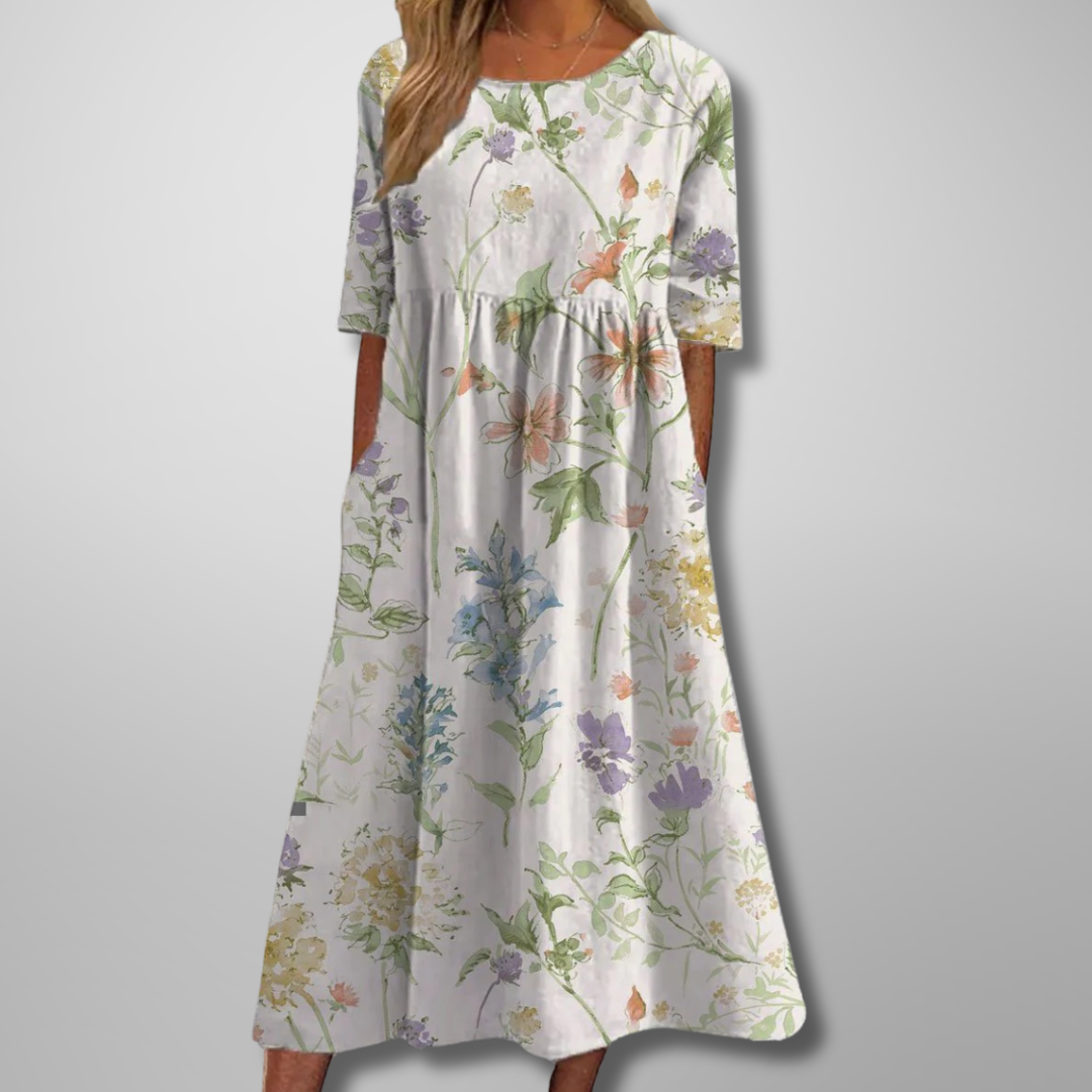 Gail | Relaxed Floral Midi Dress