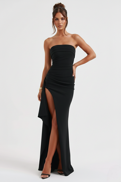 Meadow | Double Stretch Crepe Strapless Maxi Dress