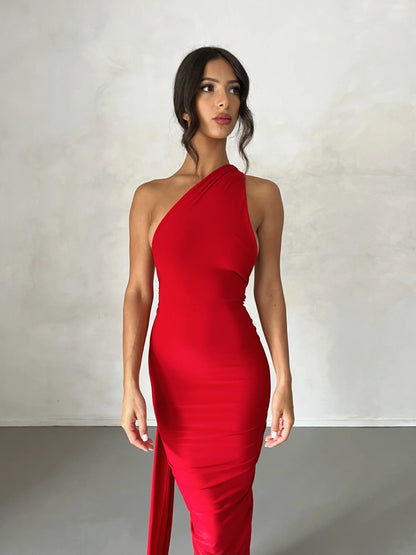 Arabella | Women's Metal-Detail Sash Maxi Gown