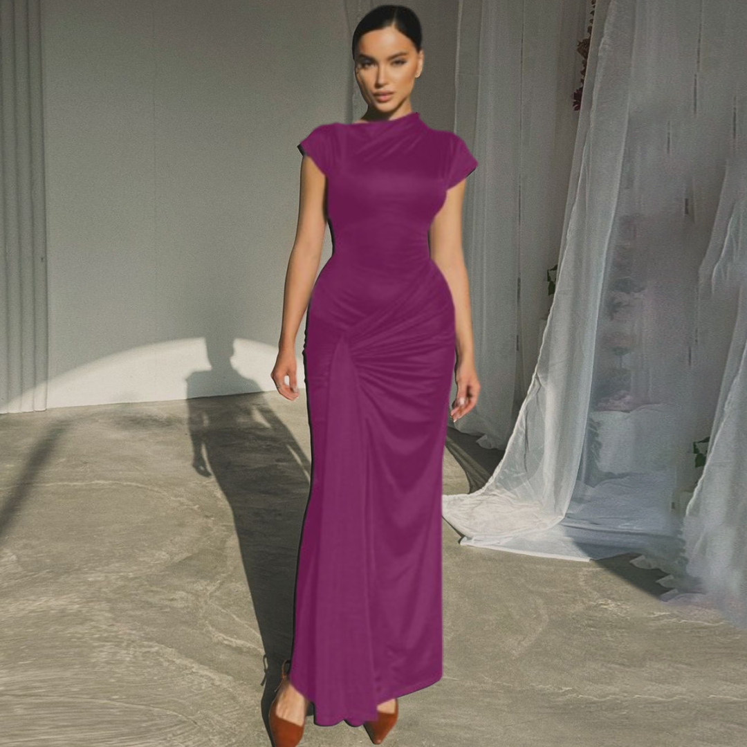 Ember | Elegant Wrap Ruched Bodycon Formal Dress
