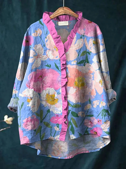 Elyra | Petal Sky Blouse