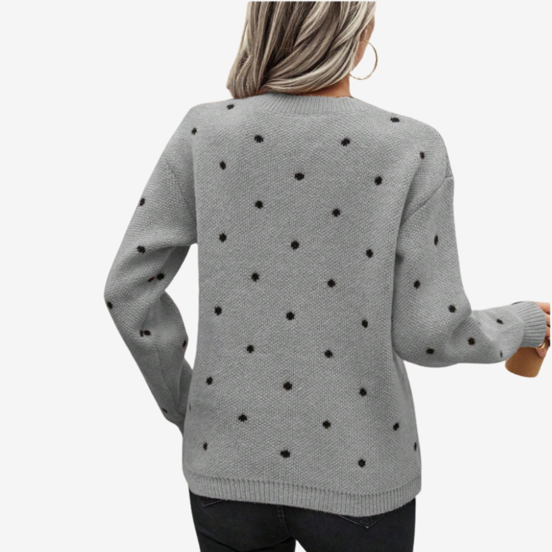 Aveline™ Elegant Polka Dot Sweater
