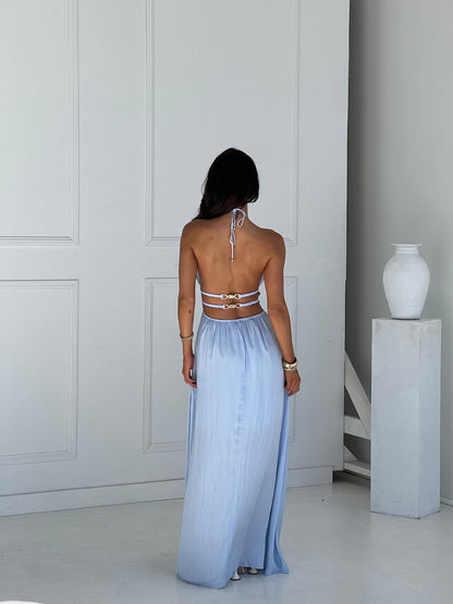 Elo | Women's Striking Plunge Cutout Maxi Dress