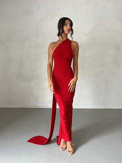 Arabella | Women's Metal-Detail Sash Maxi Gown