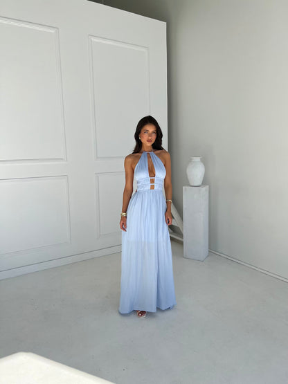 Elo | Women's Striking Plunge Cutout Maxi Dress