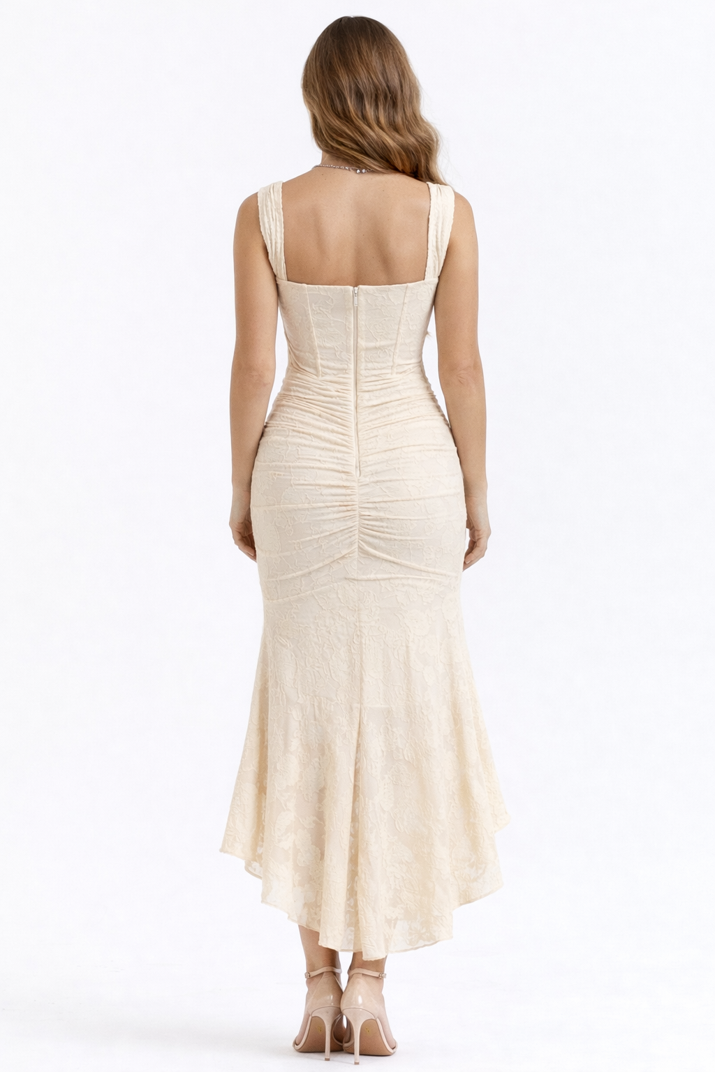 Cleo | Women's Cowl-Neck Bias-Cut Midi Gown