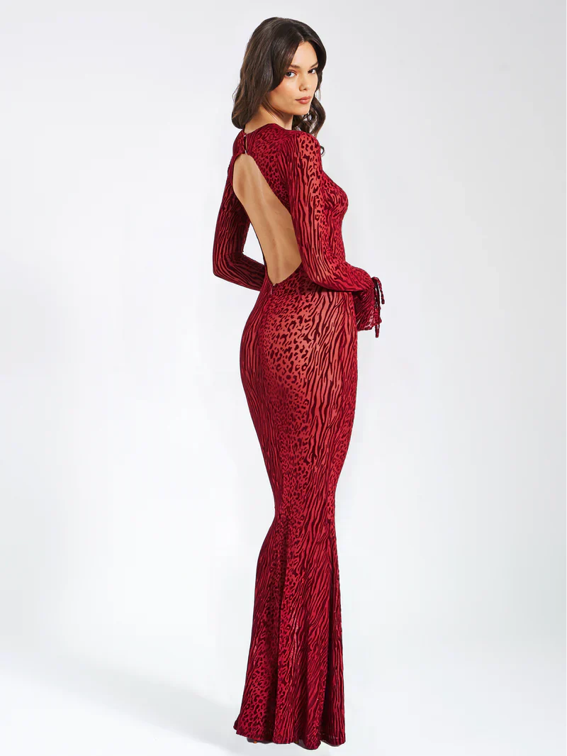 Lariza | Women's Semi-Sheer Floor-Length Maxi Dress