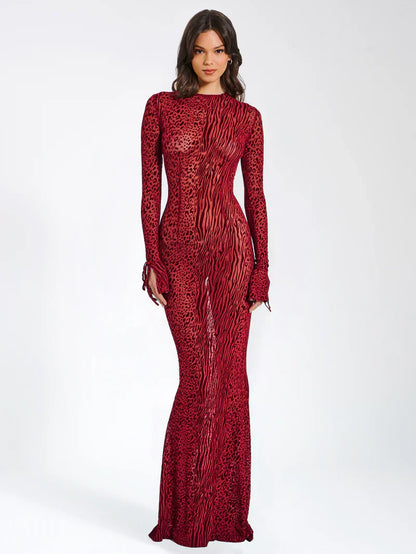 Lariza | Women's Semi-Sheer Floor-Length Maxi Dress
