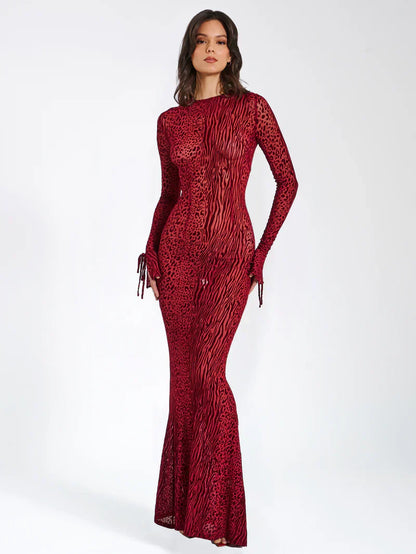 Lariza | Women's Semi-Sheer Floor-Length Maxi Dress