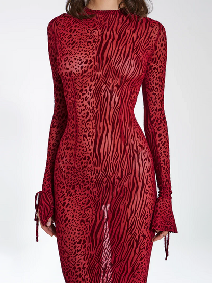 Lariza | Women's Semi-Sheer Floor-Length Maxi Dress